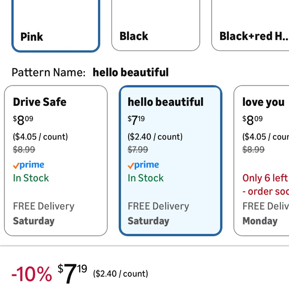 Pink 'Hello Beautiful' Stickers - Picture 3 of 3